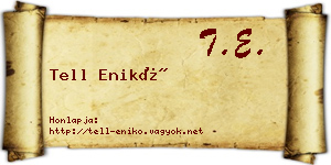 Tell Enikő névjegykártya