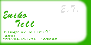 eniko tell business card